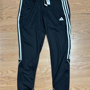 Adidas Black Joggers with White Accents